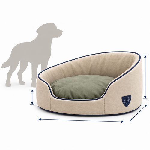 Arc Wraparound Pet Bed — size and proportion guide