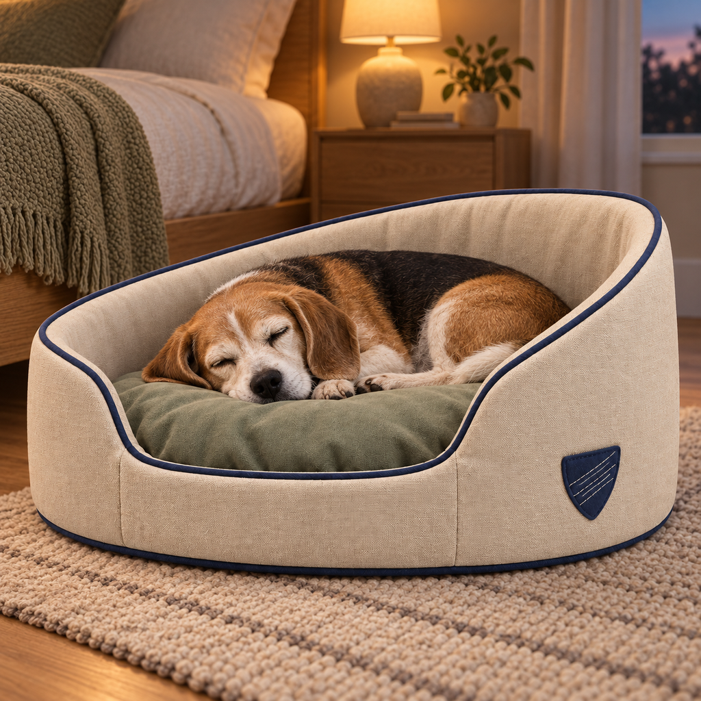 Arc Wraparound Pet Bed — second in-use lifestyle scene