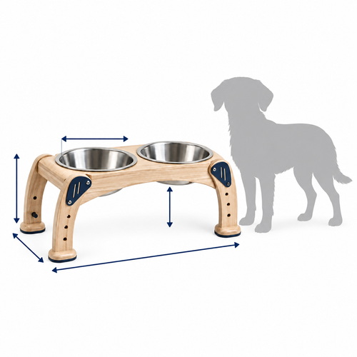 Archline Double Bowl Stand — size and proportion guide