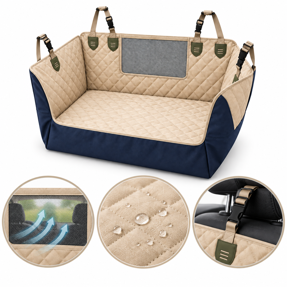 Backseat Trail Pet Hammock — product-specific features