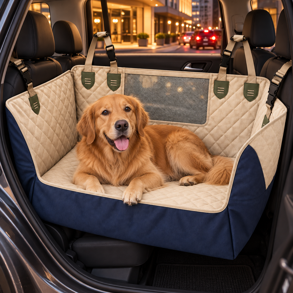 Backseat Trail Pet Hammock — second in-use lifestyle scene