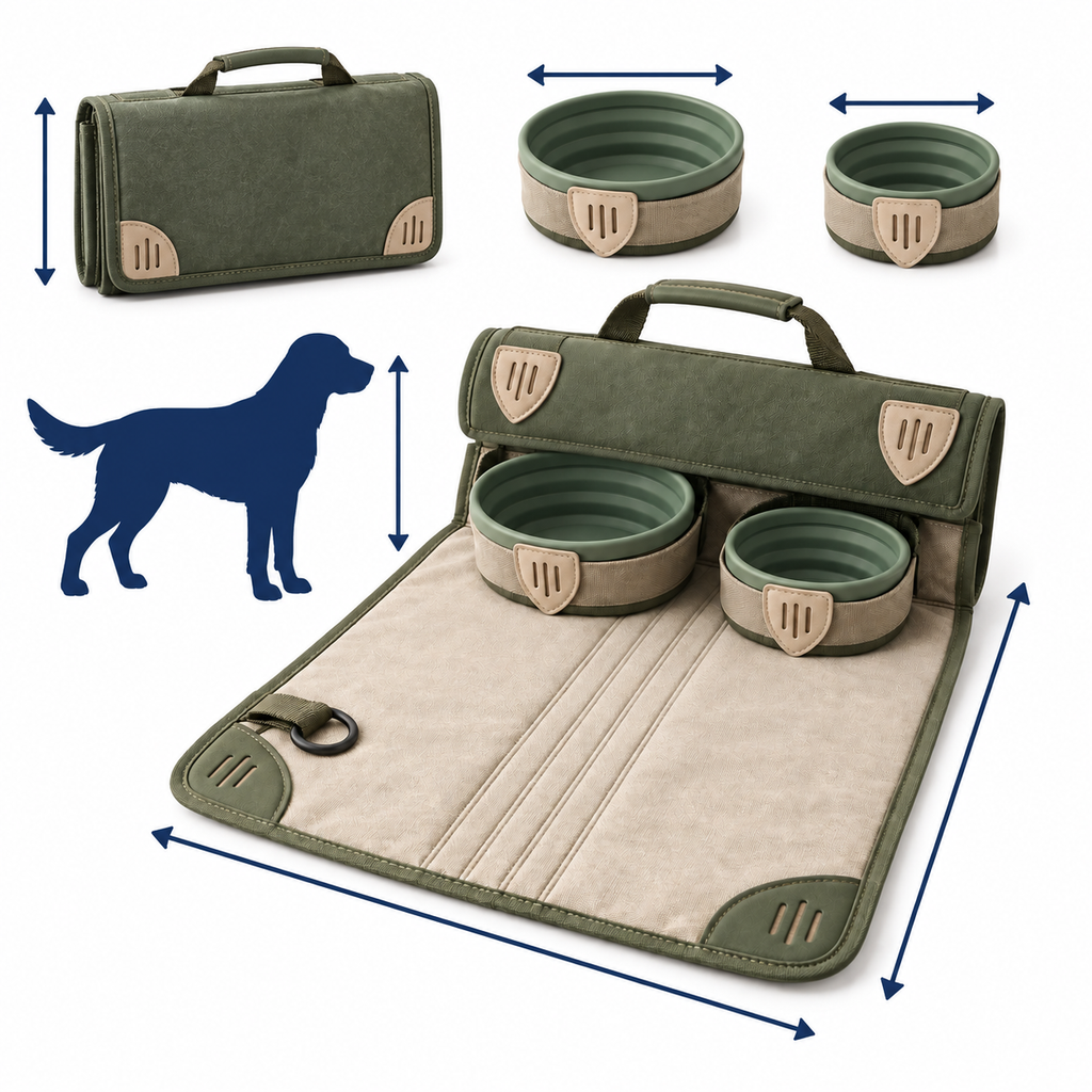 Basecamp Portable Pet Station — size and proportion guide
