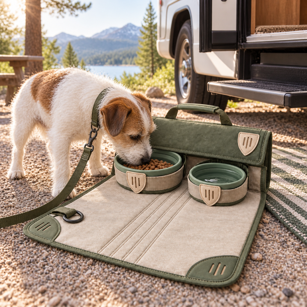 Basecamp Portable Pet Station — second in-use lifestyle scene