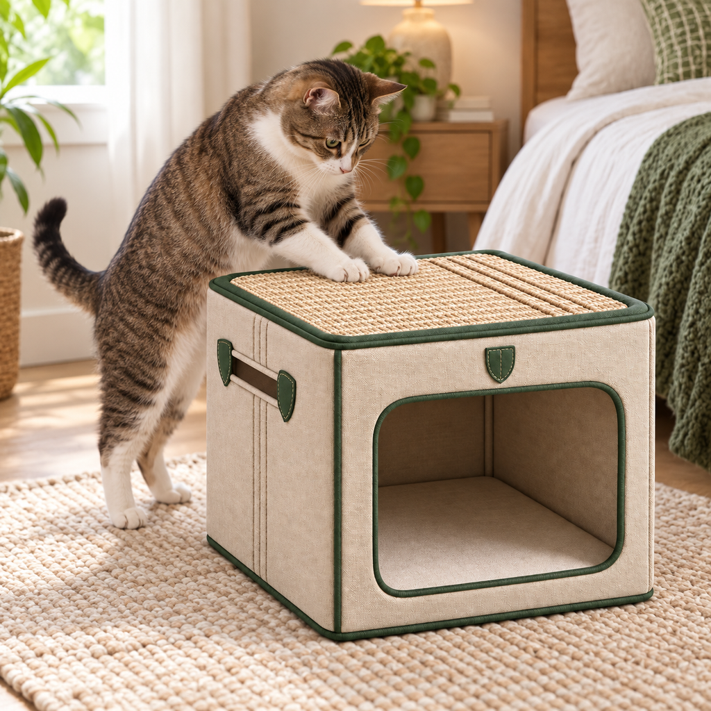 Den and Scratch Storage Cube — second in-use lifestyle scene