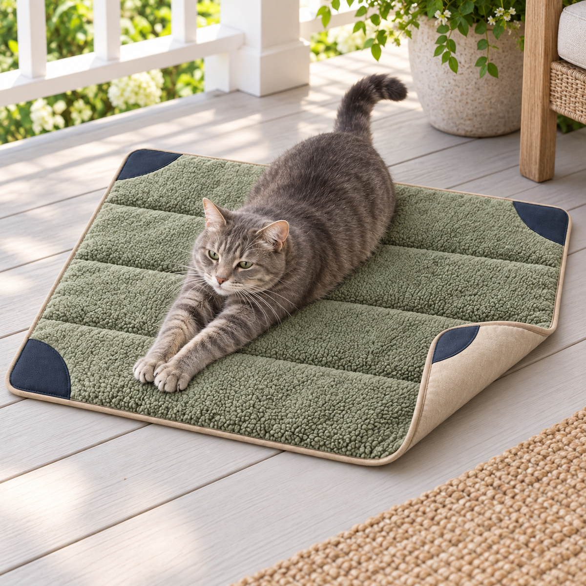 Duo-Season Reversible Pet Mat — second in-use lifestyle scene