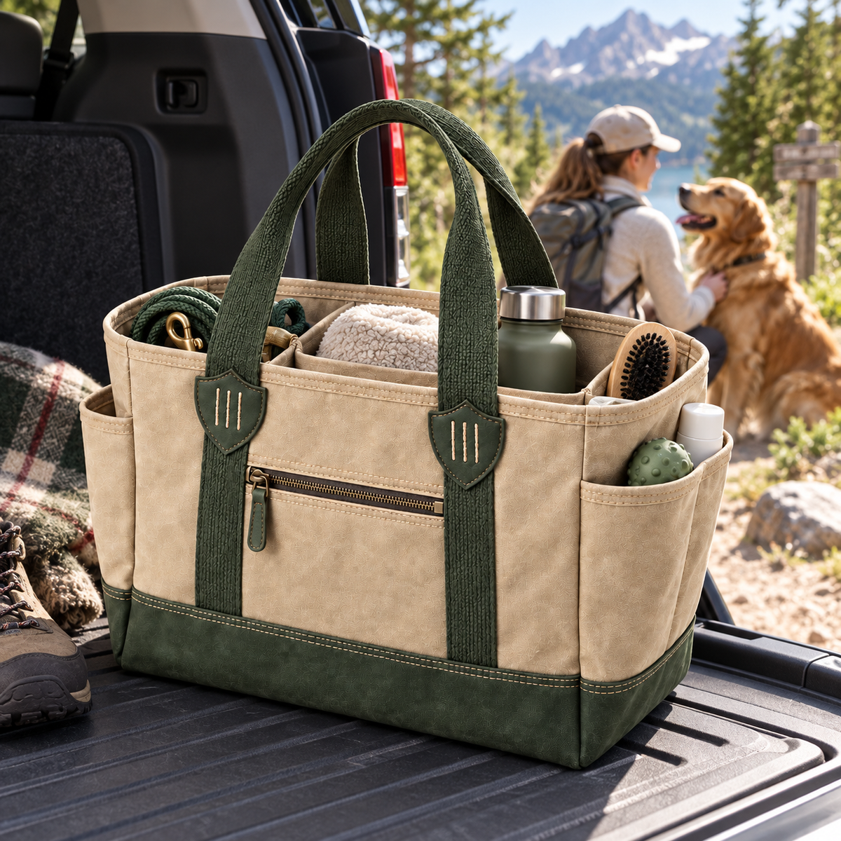 Field Kit Pet Gear Organizer — in-use lifestyle scene