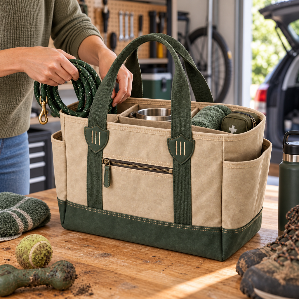 Field Kit Pet Gear Organizer — second in-use lifestyle scene