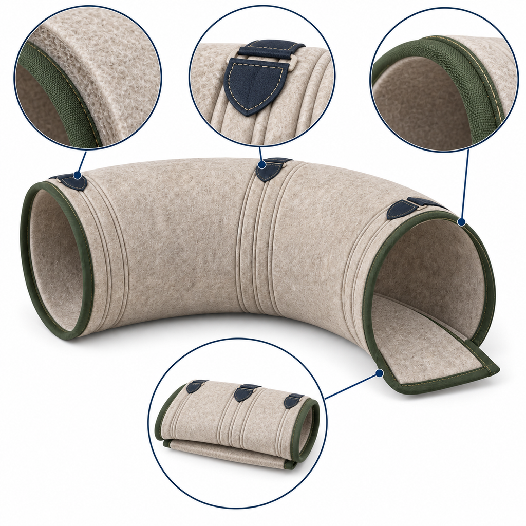 Foldaway Felt Cat Tunnel — product-specific features