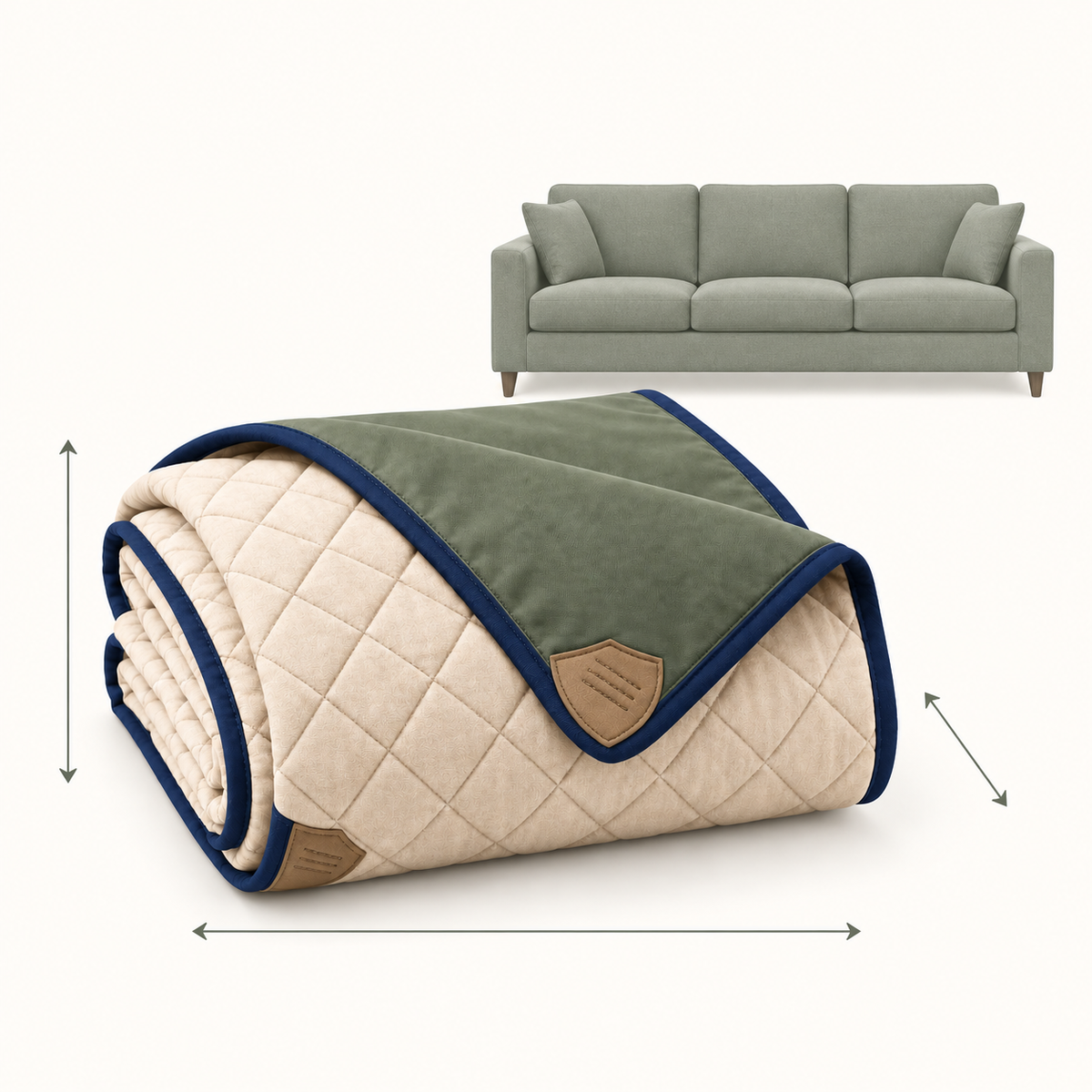 Hearthguard Reversible Protection Throw — size and proportion guide