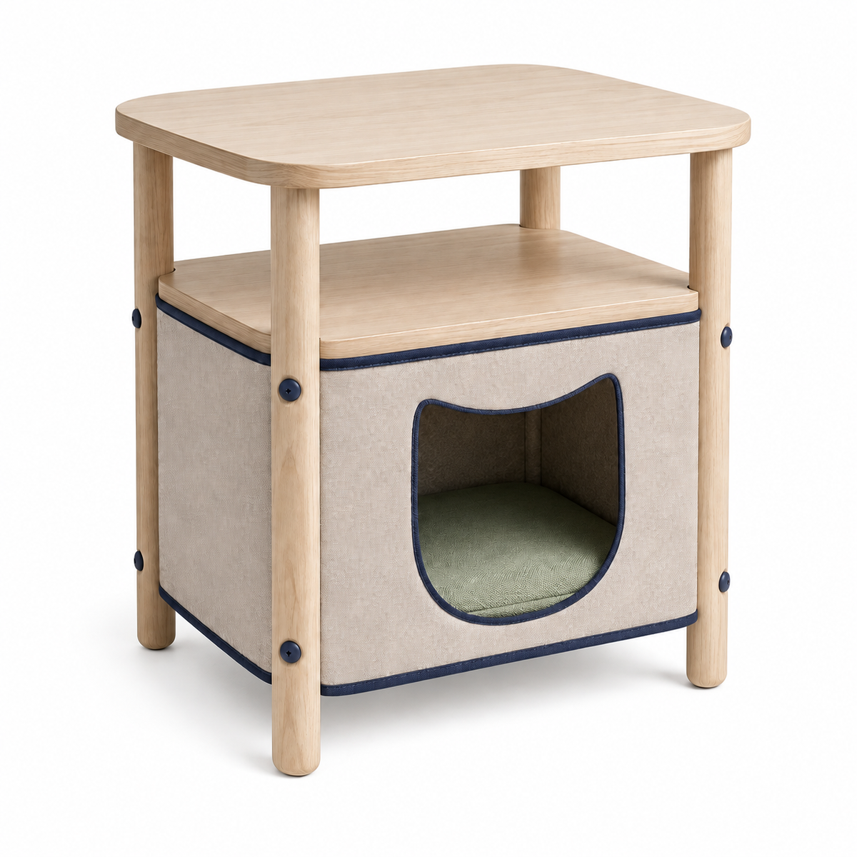 Hearthside Cat Den Table — white-background product view