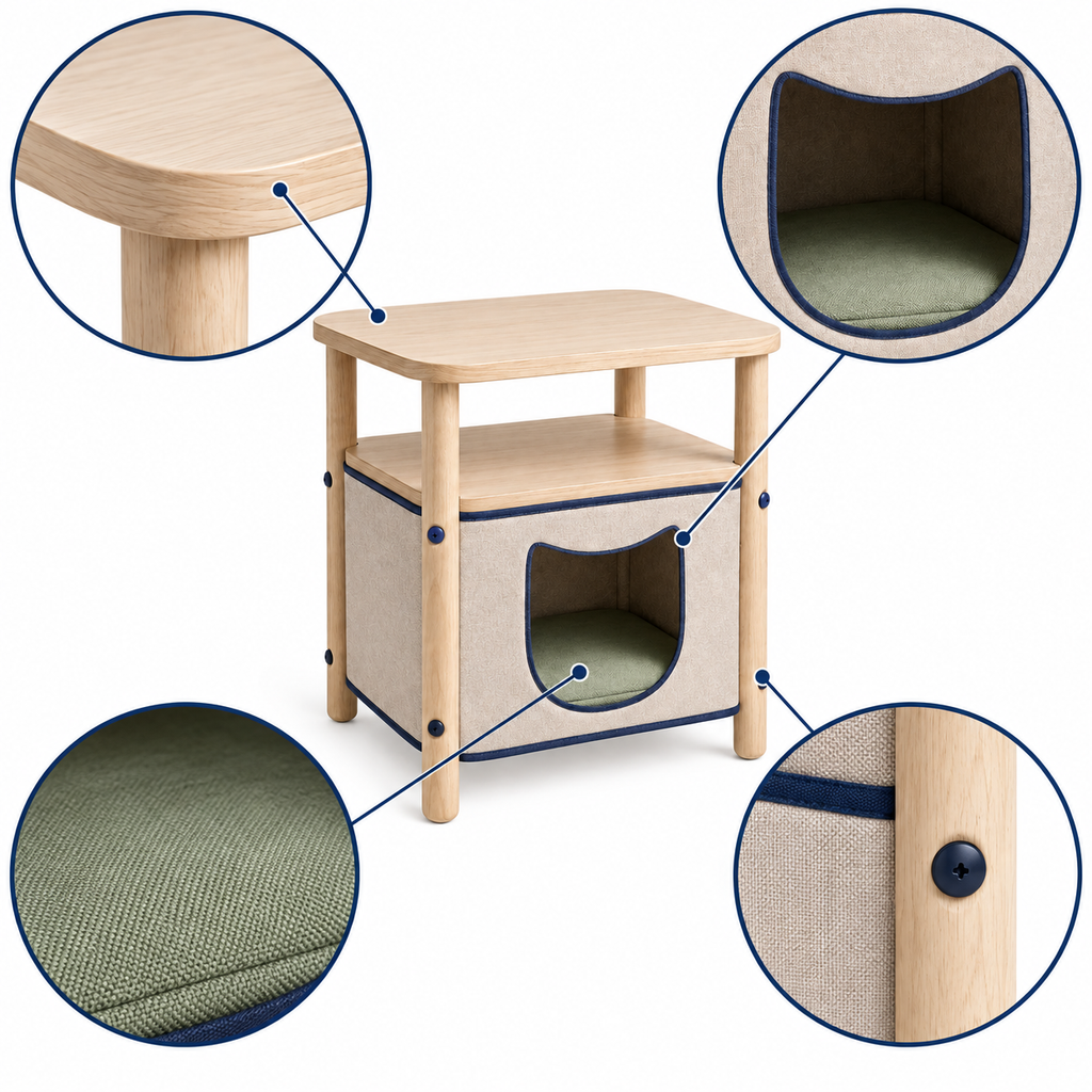 Hearthside Cat Den Table — product-specific features