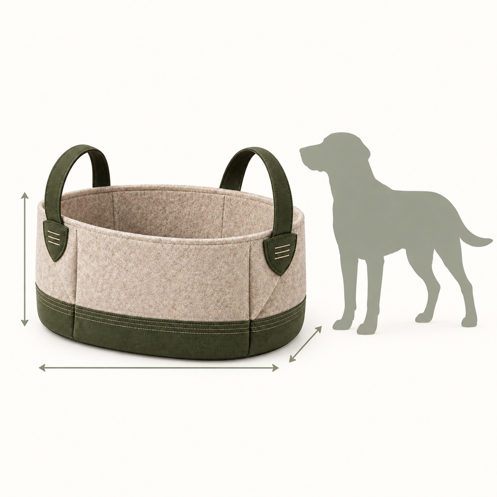 Home Base Foldable Toy Basket — size and proportion guide