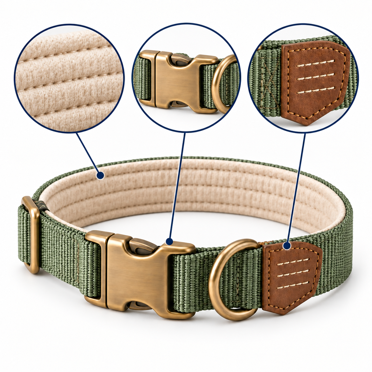 Ranger Three-Line Dog Collar — product-specific features