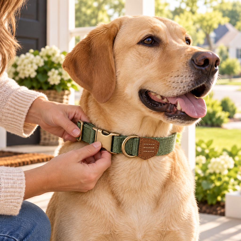 Ranger Three-Line Dog Collar — in-use lifestyle scene