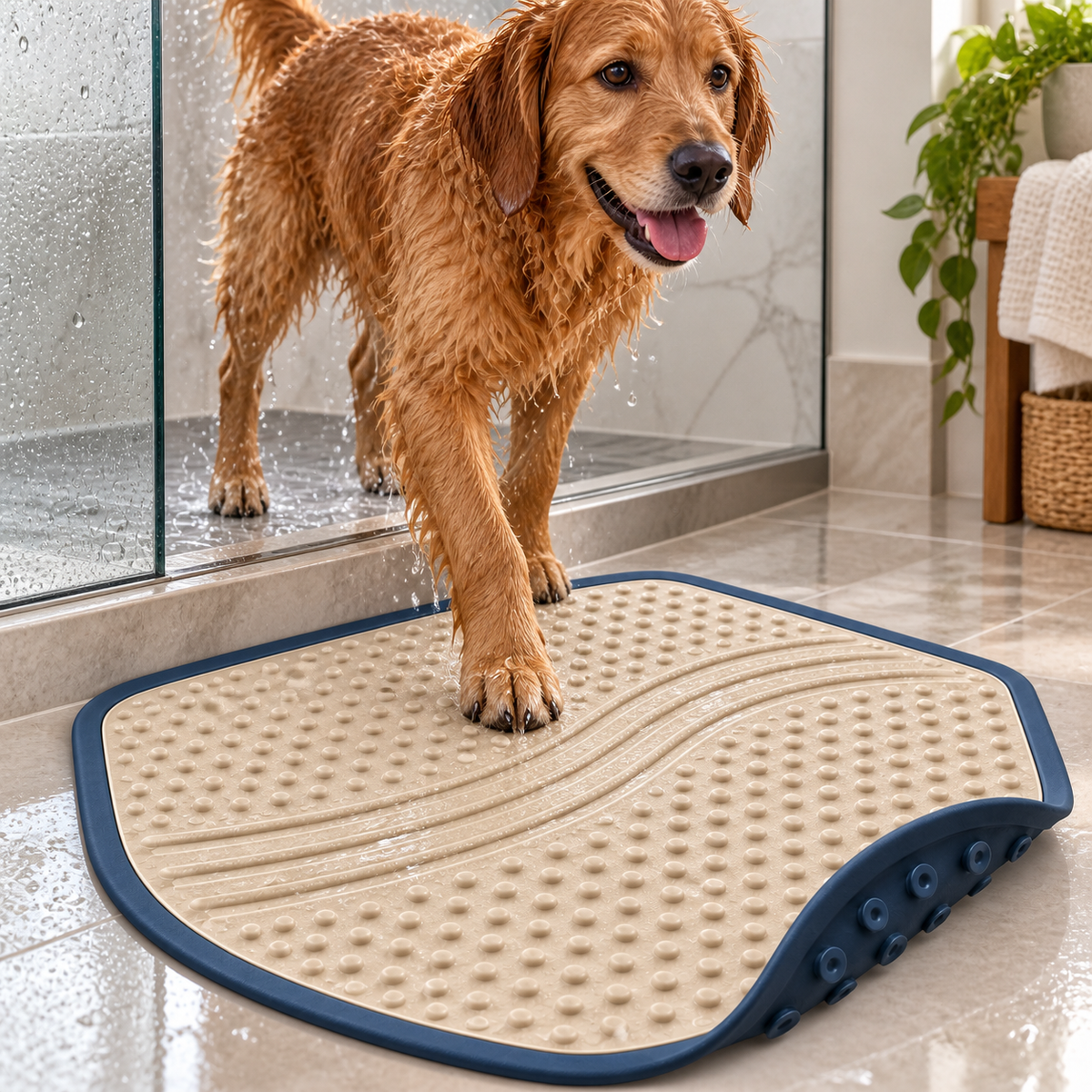 Riverline Non-Slip Pet Bath Mat — in-use lifestyle scene