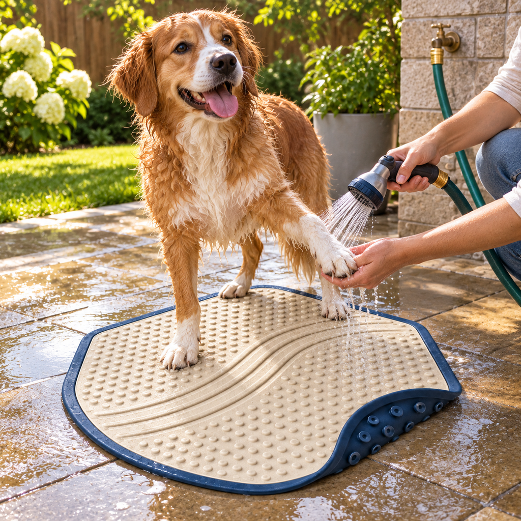 Riverline Non-Slip Pet Bath Mat — second in-use lifestyle scene