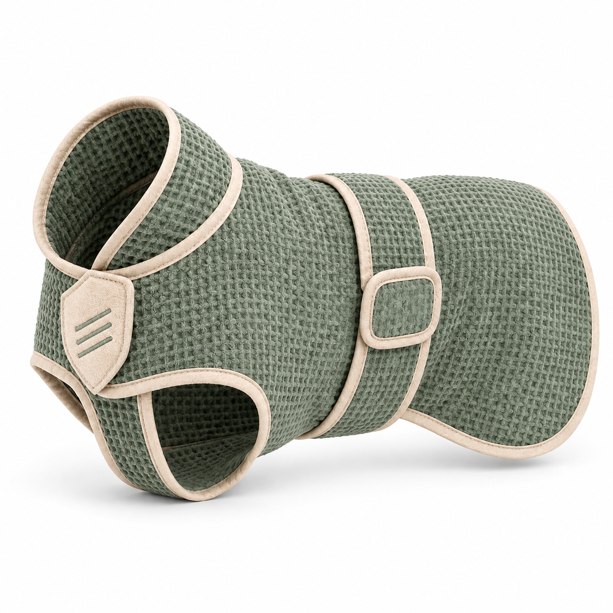 Sage Wrap Quick-Dry Pet Bath Robe — white-background product view
