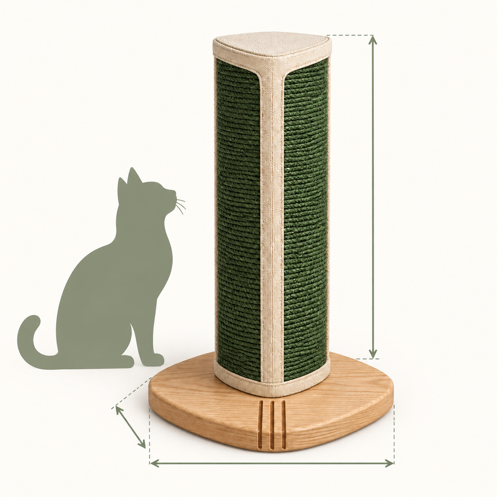 Sentinel Sisal Scratch Column — size and proportion guide