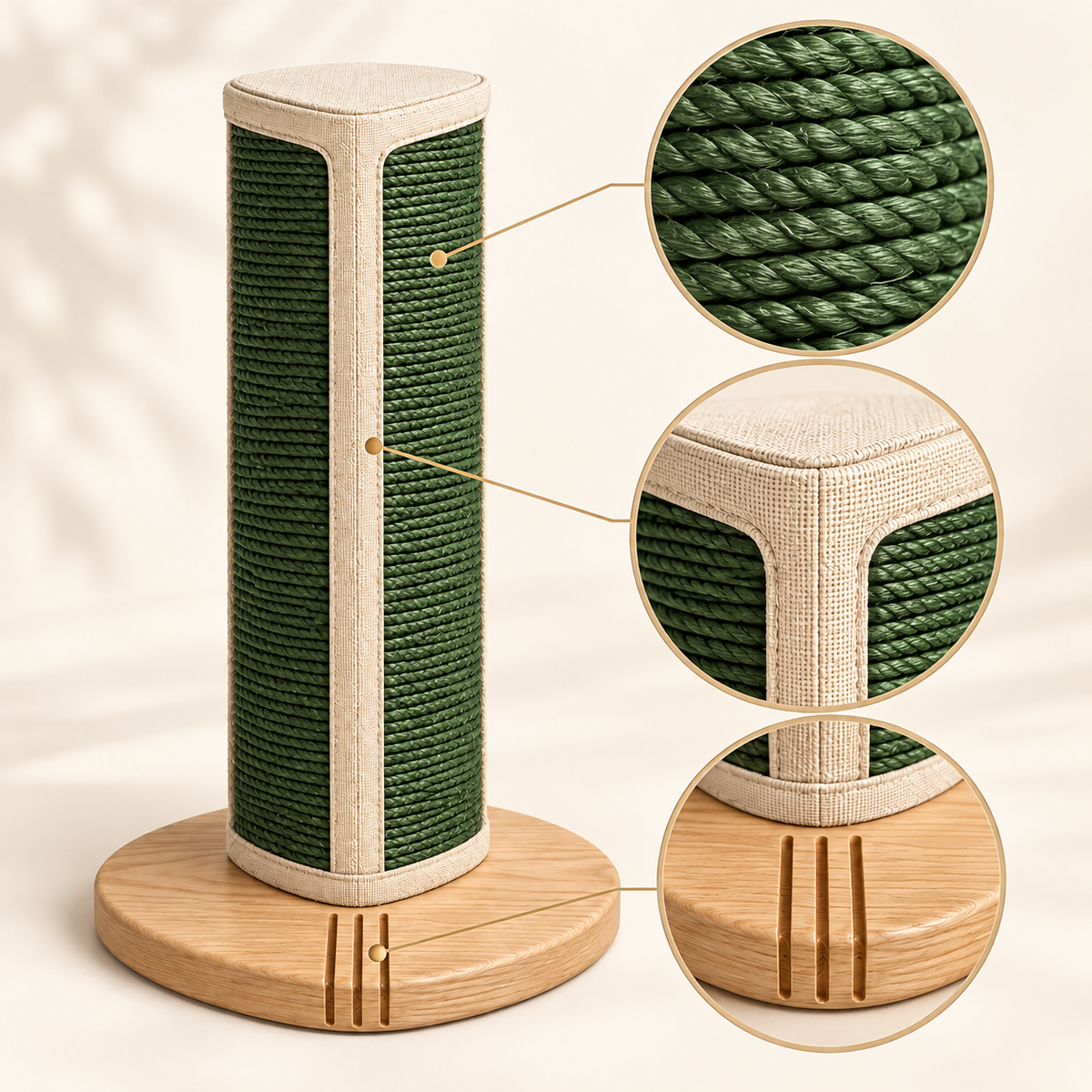 Sentinel Sisal Scratch Column — product-specific features