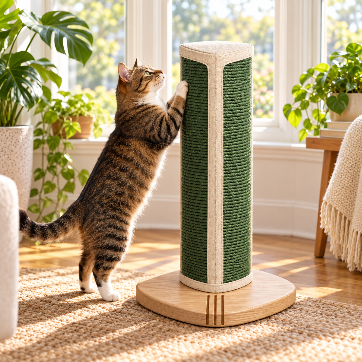 Sentinel Sisal Scratch Column — in-use lifestyle scene