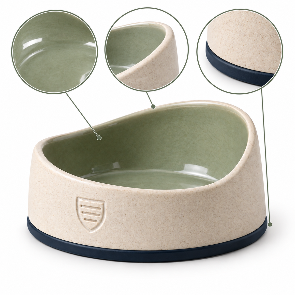 Shield Ceramic Pet Bowl — product-specific features