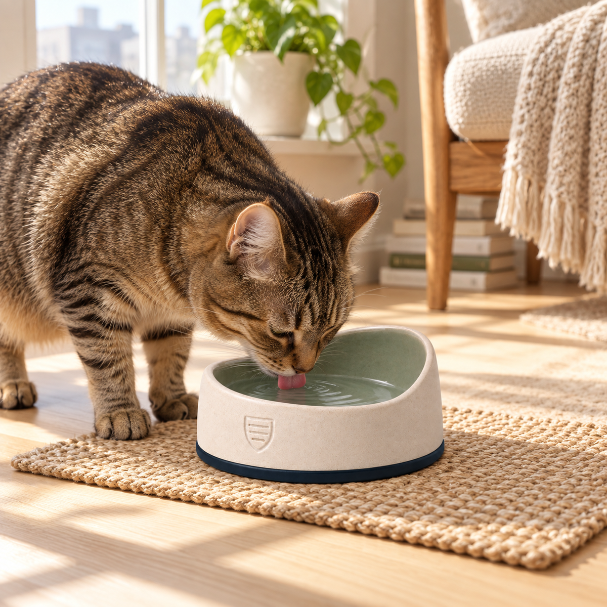 Shield Ceramic Pet Bowl — second in-use lifestyle scene