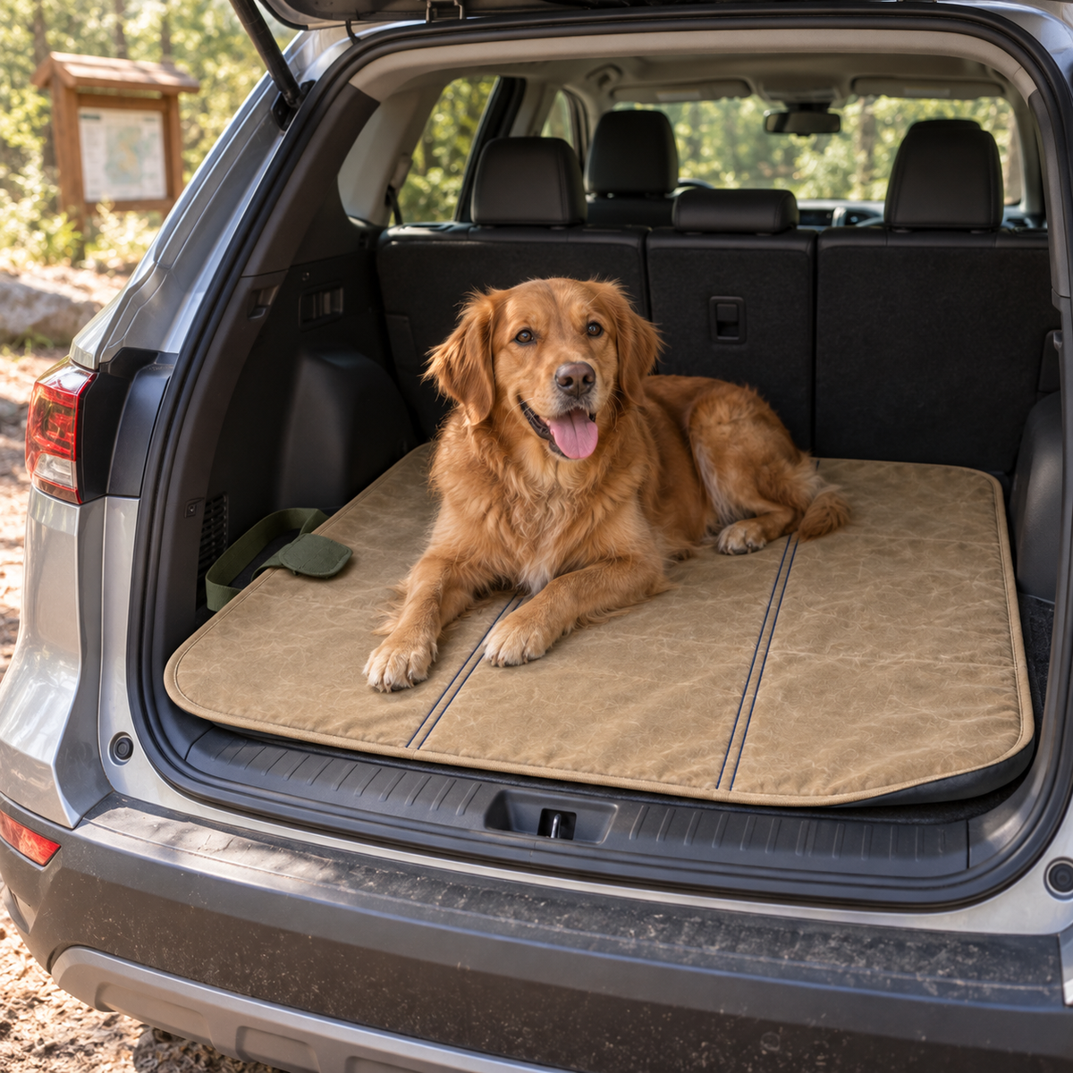 Shield Roll Travel Pet Mat — in-use lifestyle scene