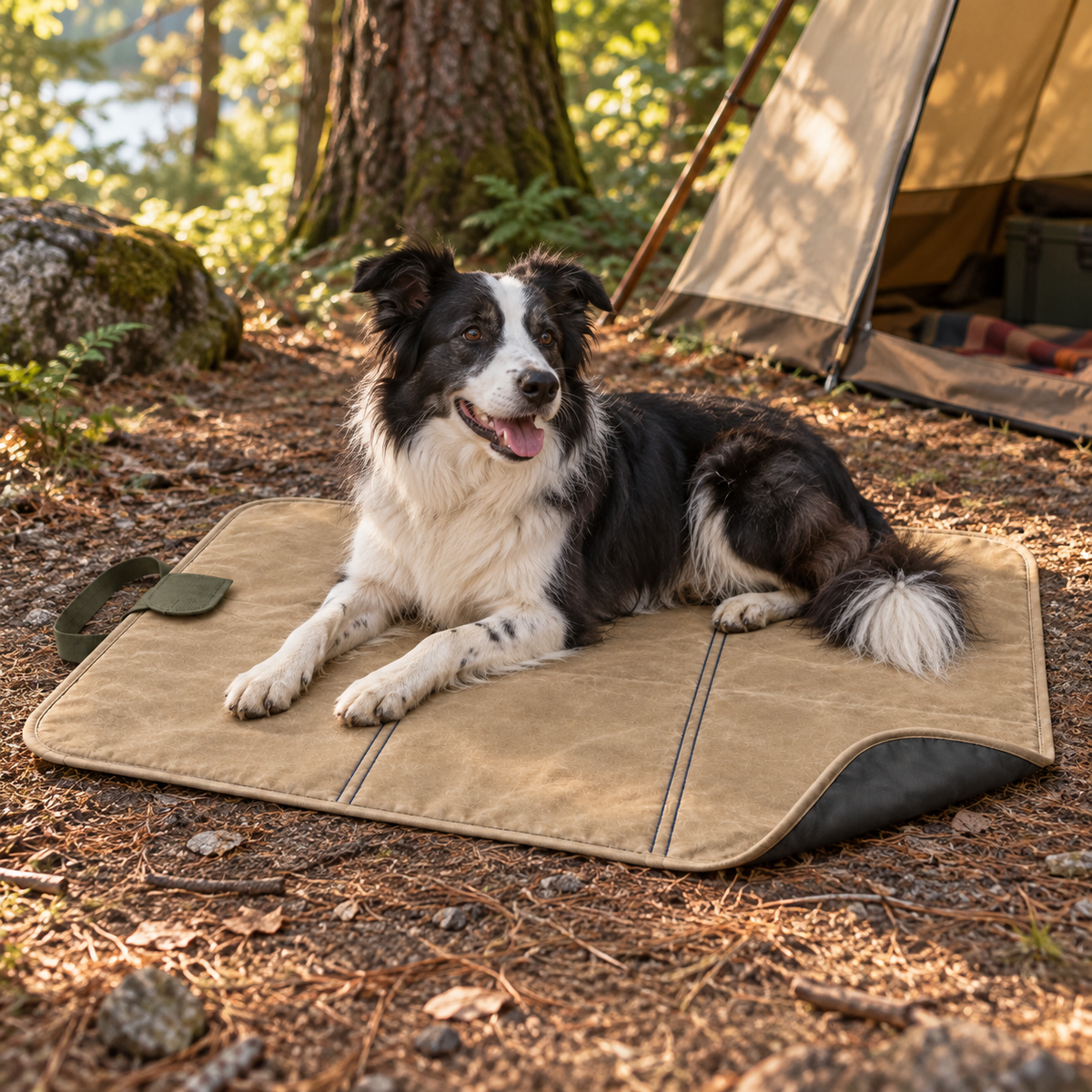 Shield Roll Travel Pet Mat — second in-use lifestyle scene