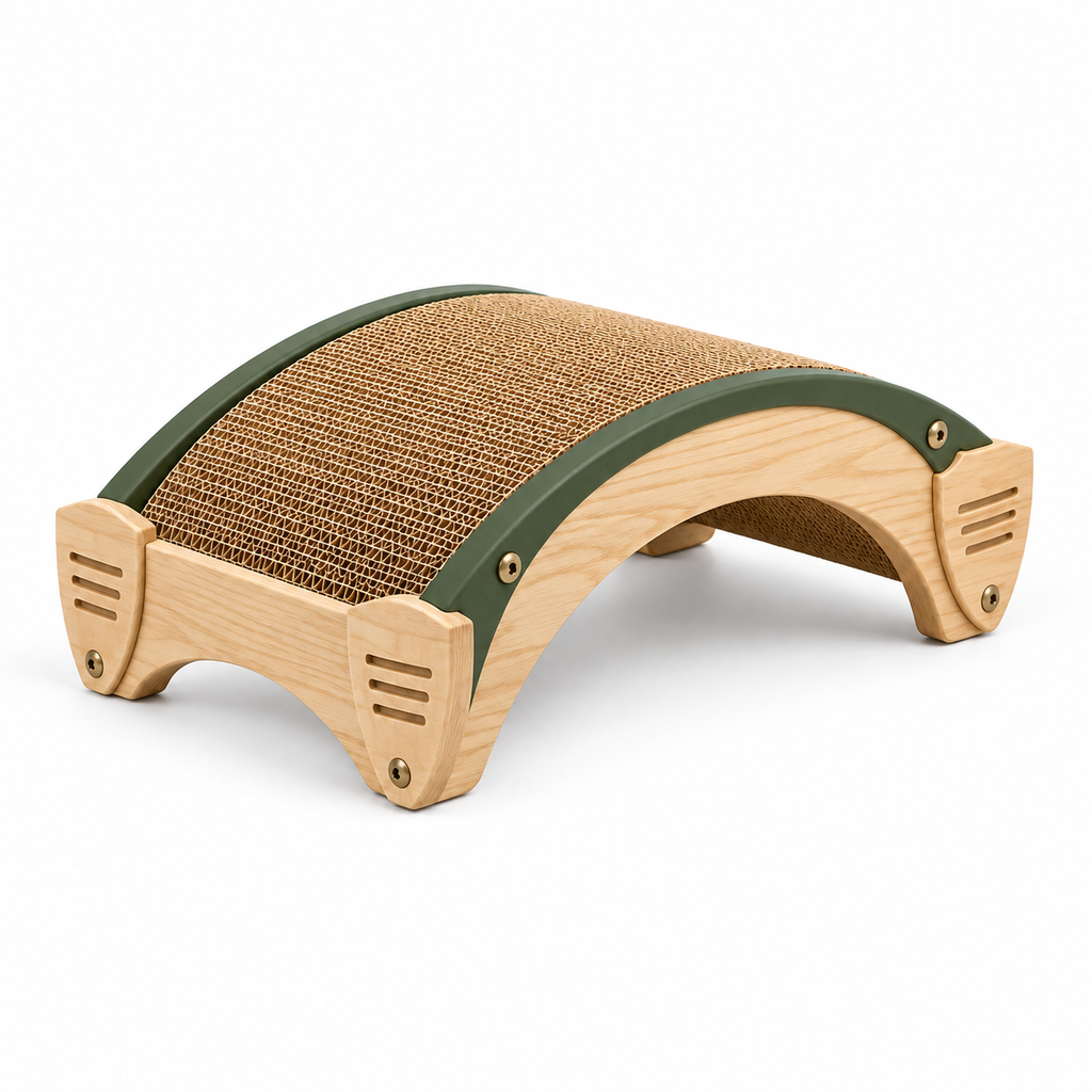 Timber Arc Modular Scratch Bridge — white-background product view