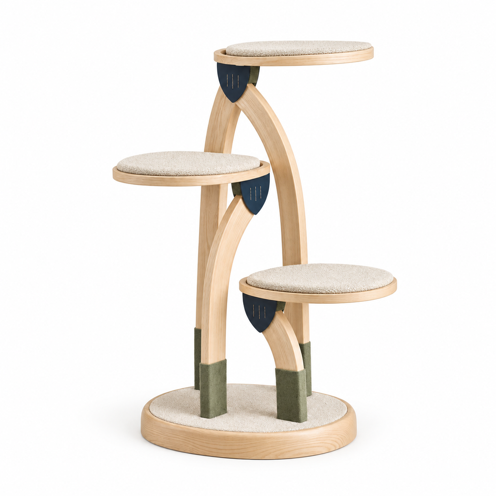 Timber Loft Modular Cat Tower — white-background product view