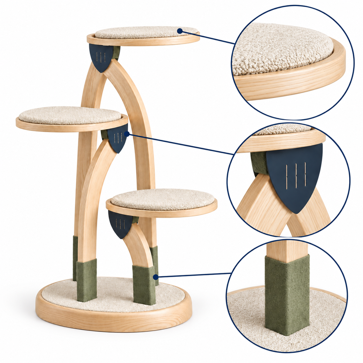 Timber Loft Modular Cat Tower — product-specific features