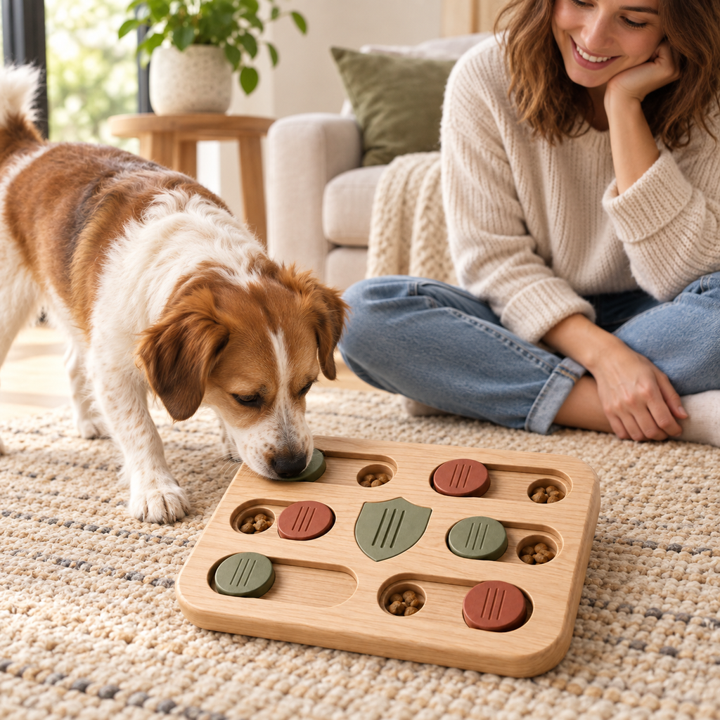 Timber Slide Puzzle Board — in-use lifestyle scene