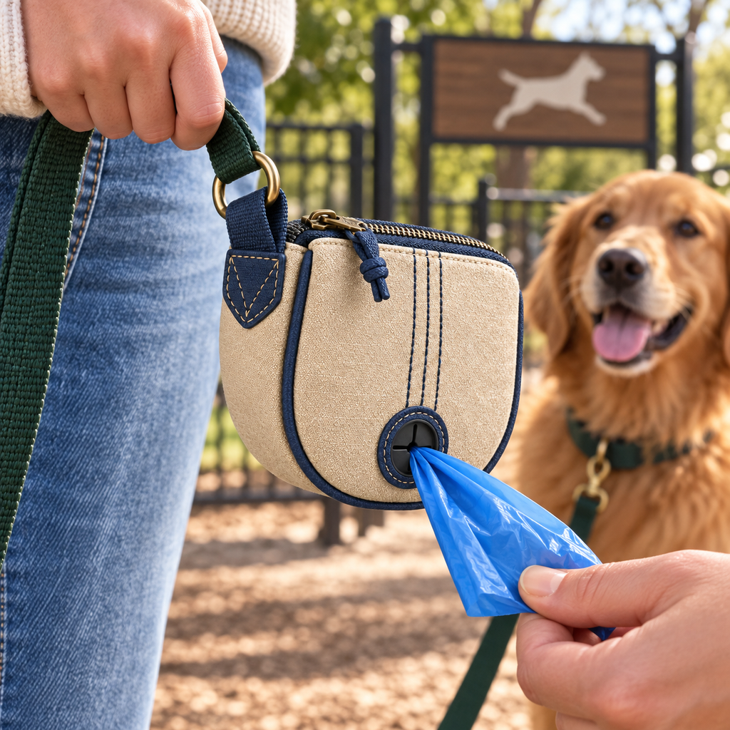 Trailclip Waste-Bag Pouch — in-use lifestyle scene