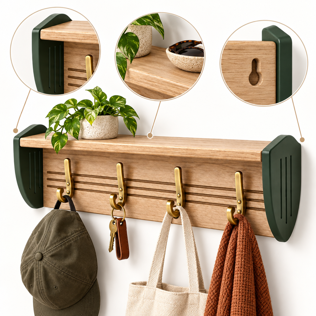 Trailhead Leash Wall Rack — product-specific features