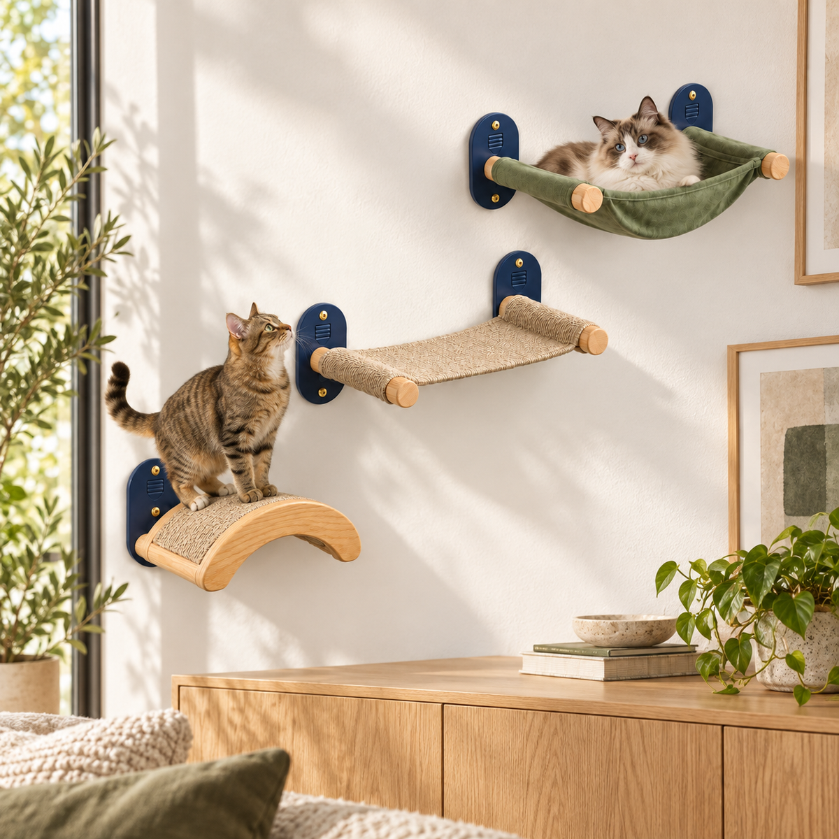 Trailstep Wall Cat System — in-use lifestyle scene