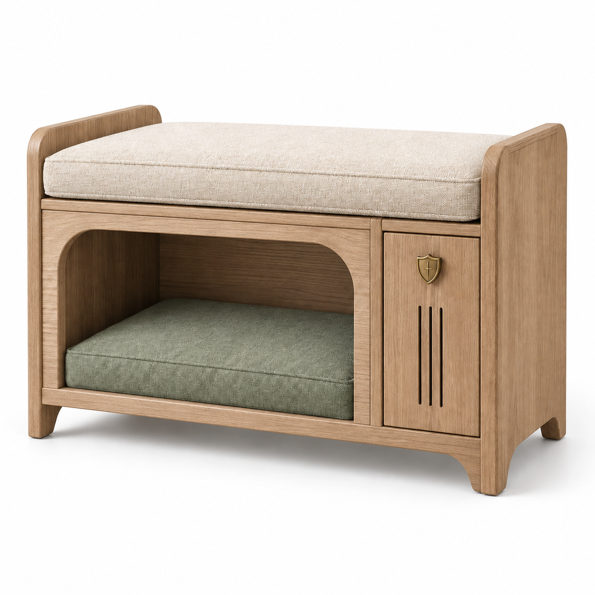 Welcome Home Pet Entryway Bench — white-background product view