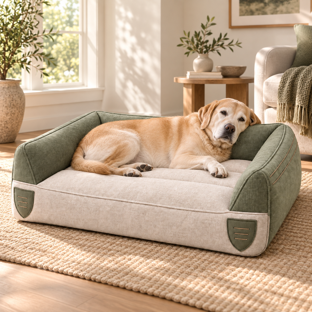 Zone Rest Support Pet Bed — in-use lifestyle scene